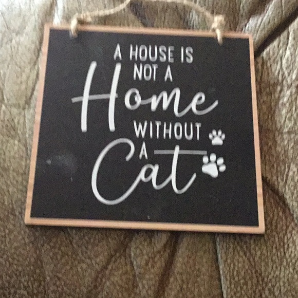 Black and White Cat Quote Wall Sign - Picture 1 of 3